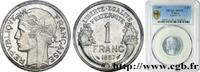 FRANKREICH 1 franc Morlon, légère VIERTE FRANZOSISCHE REPUBLIK 1957 (23mm, 1,30g, 6h) -