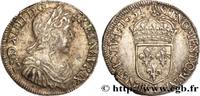 FRANKREICH Demi-écu, portrait à la mèche longue LOUIS XIV THE SUN KING Bayonne 1651 (32mm, 13,59g, 6h) -