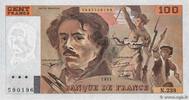 FRANKREICH 100 Francs DELACROIX imprimé en continu FRANKREICH 100 Francs DELACROIX imprimé en continu 1993 fST+ -