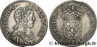 FRANKREICH Demi-écu, portrait à la mèche longue LOUIS XIV THE SUN KING Nantes 1654 (31,5mm, 13,8g, 6h) -