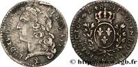 FRANKREICH Vingtième d'écu aux branches d’olivier, tête ceint LOUIS XV THE WELL-BELOVED Montpellier 1748 (18,5mm, 1,4g, 6h) -