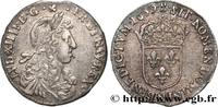 FRANKREICH Douzième d'écu, portrait apollinien LOUIS XIV THE SUN KING Montpellier 1659 (21,5mm, 2,25g, 6h) -
