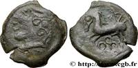 FRANKREICH Bronze au cheval et aux trois annelets GALLIEN - BITURIGES CUBI (Region die Bourges) Bourges (18) c. 60-50 AC. (18mm, 3,31g, 12h) -