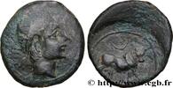 FRANKREICH Demi-unité de bronze ou semis au taureau SPANIEN - IBERICO - CASTULO/KASTILO (Provinz des Jaen/Calzona) Castulo fin IIe - Ier siècles avant J.-C. (23,5mm, 6,64g, 11h) -