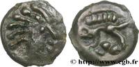 FRANKREICH Potin à la tête “d’indien” et au sanglier GALLIEN - SENONES (Region die Sens) c. avant 52 AC. (17mm, 3,84g, 9h) -