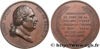 FRANKREICH Médaille, Pose de la première pierre de l’église S ÉGLISES ET CATHÉDRALES 1824 (56mm, 90,84g, 12h) -
