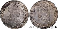 FRANKREICH Demi-écu, portrait à la mèche longue LOUIS XIV THE SUN KING Rennes 1654 (32mm, 13,15g, 6h) -