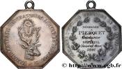 FRANKREICH CHASSEURS CONTRE LE BRACONNAGE SOCIÉTÉS D'AGRICULTURE, HORTICULTURE, PÊCHE ET CHASSE 1891 (36,5mm, 20,10g, 12h) -