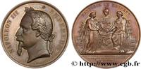 FRANKREICH Médaille, Traité de commerce franco-anglais SECOND EMPIRE 1860 (57,5mm, 94,5g, 12h) -