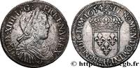 FRANKREICH Demi-écu, portrait à la mèche longue LOUIS XIV THE SUN KING La Rochelle 1654 (32mm, 13,39g, 6h) -