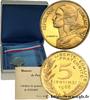 FRANKREICH Piéfort Br-Al de 5 centimes Marianne PIÉFORTS Paris 1966 (17mm, 4g, 6h) -