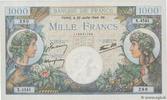 FRANKREICH 1000 Francs COMMERCE ET INDUSTRIE FRANKREICH 1000 Francs COMMERCE ET INDUSTRIE 1944 fST+ -
