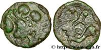 FRANKREICH Bronze au lion GALLIEN - BELGICA - BELLOVACI (Region die Beauvais) Beauvais (60) c. 50-25 AC. (17,5mm, 3,05g, 3h) -