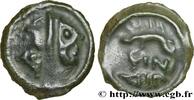 FRANKREICH Potin OYINDIA à la tête janiforme GALLIEN - BELGICA - LINGONES (Region die Langres) Langres (52) c. 80-50 AC. (17,5mm, 2,53g, 9h) -
