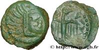 FRANKREICH Bronze à l’aigle et à la rouelle, tête à droite GALLIEN - CARNUTES (Region die Beauce) Chartres (28) c. 52 AC. (16mm, 2,33g, 3h) -