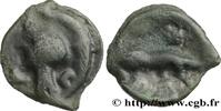 FRANKREICH Potin dégénéré aux croissants et à la triskèle LOIRE MOYENNE c. 60-40 AC. (19,5mm, 2,74g, 3h) -