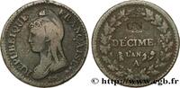 FRANKREICH Un décime Dupré, modification du 2 décimes DIREKTORIUM Paris 1796 (32mm, 21,14g, 6h) -