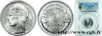 FRANKREICH 1 franc Morlon, légère VIERTE FRANZOSISCHE REPUBLIK 1957 (23mm, 1,30g, 6h) -