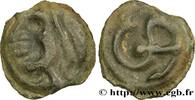 FRANKREICH Potin à l’hippocampe, tête casquée GALLIEN - NORDGALLIEN - ÆDUI (BIBRACTE, Region die Mont-Beuvray) Autun (71) c. 60-50 AC. (19mm, 4,09g, h) -