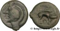 FRANKREICH Potin à la tête et au sanglier réaliste GALLIEN - AULERCI EBUROVICES (Region die Évreux) Évreux (27) c.60-50 AC. (16,5mm, 2,12g, 9h) -