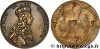 FRANKREICH Médaille uniface, Le sacre de Reims, frappe modern LOUIS XV DIT LE BIEN AIMÉ n.d. (72,5mm, 100,2g, 12h) -