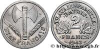 FRANKREICH 2 francs Francisque ETAT FRANÇAIS Beaumont-Le-Roger 1943 (27mm, 2,20g, 6h) -