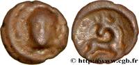 FRANKREICH Bronze à la tête de face et au cheval retourné GALLIEN - BELGICA - AMBIANI (Region die Amiens) Amiens (80) c. 60-40 AC. (13mm, 1,84g, 6h) -