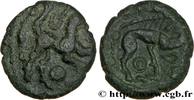 FRANKREICH Bronze au cheval et au sanglier, “type des dépôts GALLIEN - BELGICA - AMBIANI (Region die Amiens) Amiens (80) c. 60-40 AC. (13,5mm, 2,23g, 5h) -