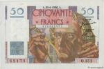 FRANKREICH 50 Francs LE VERRIER FRANKREICH 50 Francs LE VERRIER 1950 VZ -