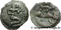 FRANKREICH Bronze au personnage agenouillé et au sanglier GALLIEN - BELGICA - BELLOVACI (Region die Beauvais) Beauvais (60) c. Ier siècle avant J.-C. (21mm, 2,81g, 9h) -