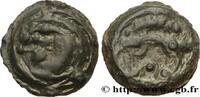 FRANKREICH Potin au sanglier enseigne, tête chevelue GALLIEN - AULERCI EBUROVICES (Region die Évreux) Évreux (27) c. 60-50 AC. (16,5mm, 3,07g, 3h) -