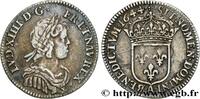 FRANKREICH Douzième d'écu, portrait à la mèche courte LOUIS XIV THE SUN KING Paris, Monnaie de Matignon 1644 (20mm, 2,23g, 6h) -