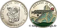 REPUBLIK KONGO 100 Francs Proof Junkers JU 52 de la Swissair REPUBLIK KONGO 1995 (32,7mm, 12,83g, 12h) -