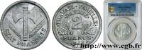 FRANKREICH 2 francs Francisque ETAT FRANÇAIS Castelsarrasin 1944 (27mm, 2,20g, 6h) -
