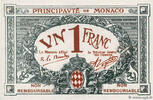 MONACO 1 Franc Essai MONACO 1 Franc Essai 1920 ST -