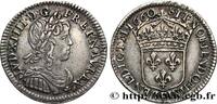 FRANKREICH Douzième d'écu, portrait à la mèche longue LOUIS XIV THE SUN KING Tours 1660 (21mm, 2,22g, 6h) -