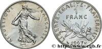 FRANKREICH 1 franc Semeuse, nickel, BU (Brillant Universel) FUNFTE FRANZOSISCHE REPUBLIK Pessac 1997 (24mm, 6,0g, 6h) -