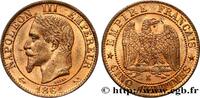 FRANKREICH Cinq centimes Napoléon III, tête laurée ZWEITES KAISERREICH Bordeaux 1861 (25mm, 4,88g, 6h) -