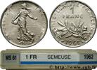 FRANKREICH 1 franc Semeuse, nickel FUNFTE FRANZOSISCHE REPUBLIK Paris 1962 (24mm, 5,98g, 6h) -