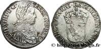 FRANKREICH Écu, portrait à la mèche longue LOUIS XIV THE SUN KING Bayonne 1653 (38,5mm, 27,28g, 6h) -