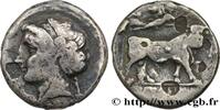 Classic 3 (350 BC to 323 BC) Nomos, statère ou didrachme KAMPANIEN - NEAPOLIS Naples, Campanie c. 340-325 AC. (21mm, 6,28g, 6h) -
