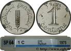FRANKREICH Piéfort Argent de 1 centime Épi PIÉFORTS Pessac 1975 (15mm, 4,33g, 6h) -