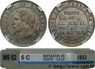 FRANKREICH Module de cinq centimes, Visite impériale à Lille ZWEITES KAISERREICH Lille 1853 (25mm, 5,08g, 12h) -