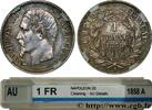 FRANKREICH 1 franc Napoléon III, tête nue ZWEITES KAISERREICH Paris 1858 (23mm, 5g, 6h) -