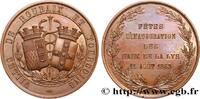 FRANKREICH Médaille, Fête d’inauguration des eaux de la Lys SECOND EMPIRE 1863 (50,5mm, 65,99g, 12h) -
