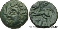 FRANKREICH Bronze au cheval et au sanglier GALLIEN - AULERCI EBUROVICES (Region die Évreux) Évreux (27) c.60-50 AC. (16,5mm, 2,64g, 1h) -