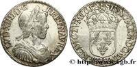 FRANKREICH Demi-écu, portrait à la mèche longue LOUIS XIV THE SUN KING Bordeaux 1652 (32mm, 13,42g, 6h) -