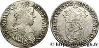 FRANKREICH Demi-écu, portrait à la mèche longue LOUIS XIV THE SUN KING Bayonne 1656 (32mm, 13,62g, 6h) -