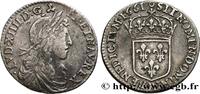 FRANKREICH Douzième d'écu, portrait apollinien LOUIS XIV THE SUN KING Saint-André de Villeneuve-lès-Avignon 1661 (20mm, 2,25g, 6h) -
