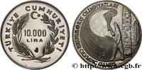 TÜRKEI 10.000 Lira Proof Jeux Olympiques d’hiver 1988 TÜRKEI Istanbul 1988 (38,61mm, 22,90g, 6h) -